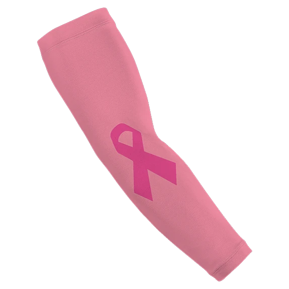 Featherlight Stretch Custom Sport Sleeves with Pink Ribbons